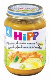 Hipp brambory s králičím masem a fenykl