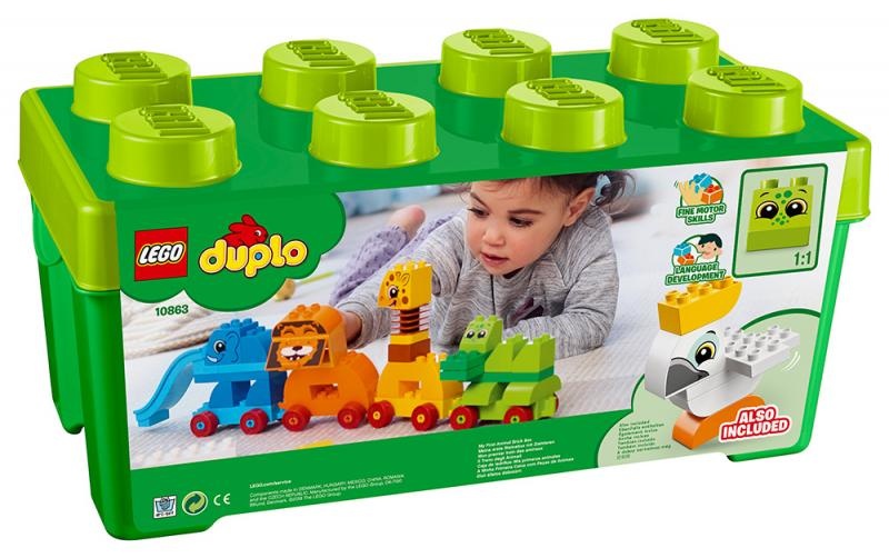 Lego Duplo Dla 4 Latka LEGO DUPLO 10863 Můj první box se zvířátky | Kouzelný hrad