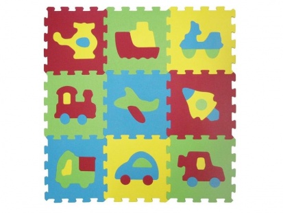 Ludi Puzzle pěnové 84 x 84 cm dopravní prostředky