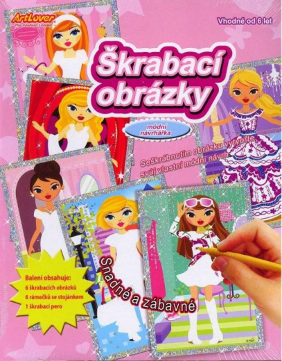 Škrabací obrázky- módní návrhářka