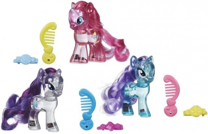 Hasbro My Little Pony průhledný poník s třpytkami a doplňkem