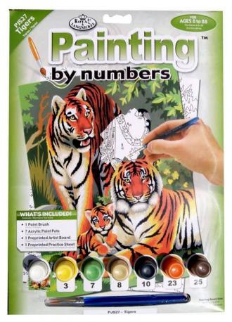 Malování podle čísel - Tygří rodinka