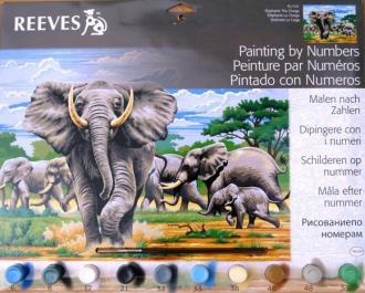 Malování podle čísel - Sloni
