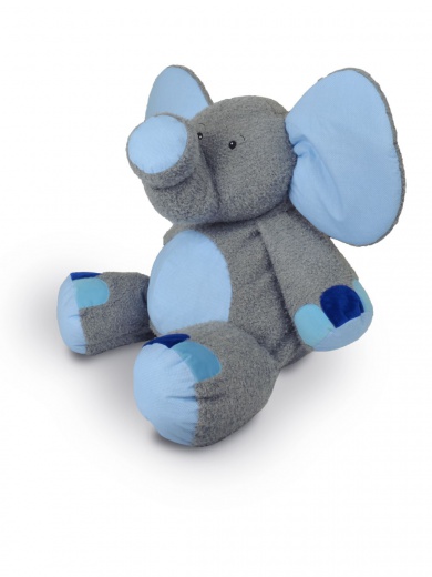 Plyšový slon Valda šedo - modrý 90cm