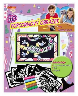 3D Popcornové obrázky - 6ks