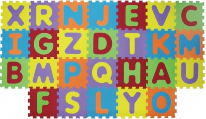 Puzzle pěnové písmena 199x115 cm