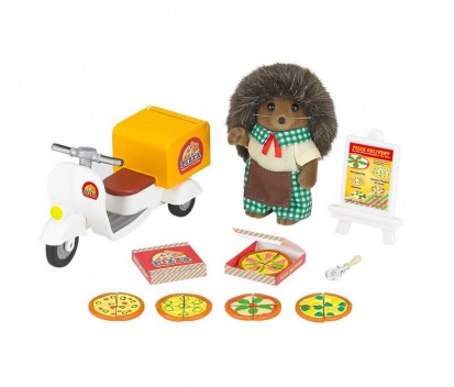 Sylvanian Families Rozvoz pizzy s příslušenstvím a jednou figurkou