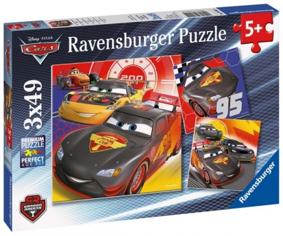 Ravensburger  Disney Auta Dobrodružství na silinici 3x49 dílků