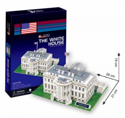 3D prostorové puzzle - Bílý dům - 64 dílků