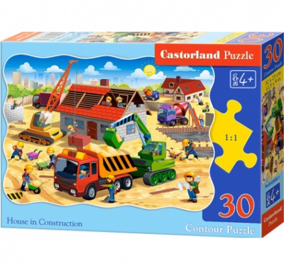 Puzzle CASTORLAND - Stavba domu 30 dílků