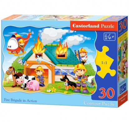 Puzzle CASTORLAND - Hasiči v akci 30 dílků