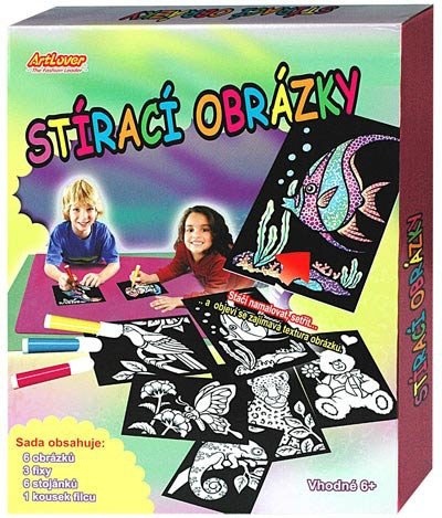 Stírací obrázky - krabice