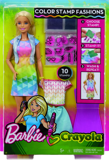 Mattel Barbie d.i.y. Crayola s módním potiskem běloška