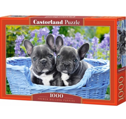 Puzzle CASTORLAND-Štěňata francouzského buldočka