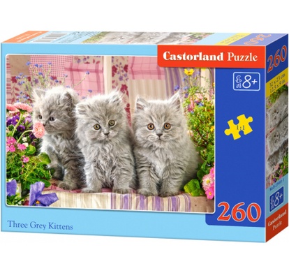 Puzzle CASTORLAND - Tři šedivá koťata