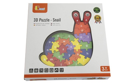 Viga 3D Puzzle - Šnek s písmenky