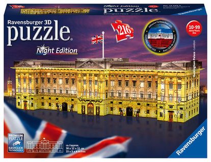 Ravensburger 3D puzzle Buckinghamský palác (Noční edice) 216 dílků