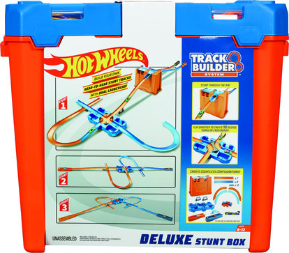 Mattel Hot Wheeels track builder box plný triků