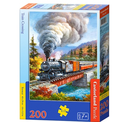 Puzzle CASTORLAND - Vlak přejíždějící řeku 200 dílků
