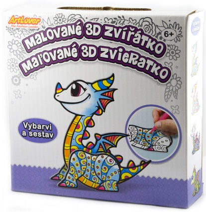 Malované 3D zvířátko - draci