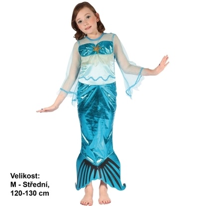MaDe Šaty na karneval - mořská panna 120 - 130 cm
