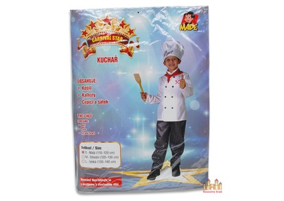 MaDe Šaty na karneval - kuchař 110 - 120 cm
