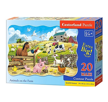 Puzzle CASTORLAND - Puzzle maxi 20 dílků - Zvířátka na farmě