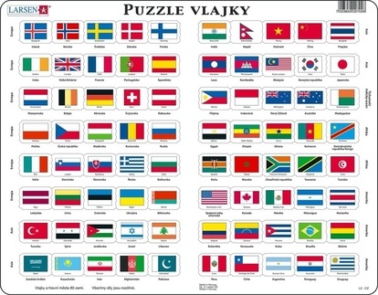 Larsen Puzzle Vlajky světa 80 dílků