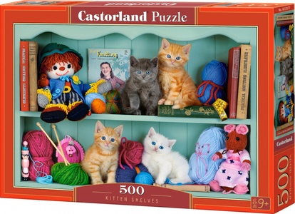 Puzzle CASTORLAND - Kočičí polička 500 dílků