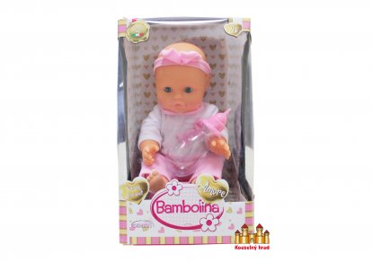 Alltoys Miminko Bambolina Amore 33 cm s pevným tělíčkem a funkcí