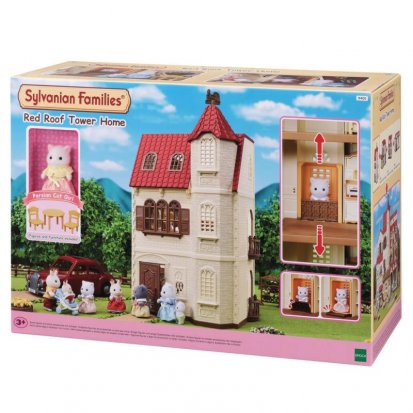 Sylvanian family Dům s věží a červenou střechou