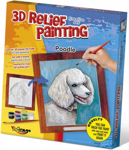 3D reliéfní obrázek 19x21cm Pudl