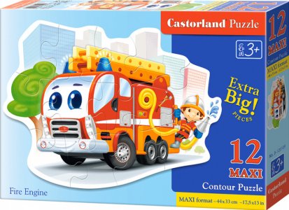 Puzzle CASTORLAND - Hasičské auto MAXI 12 dílků