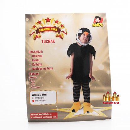 MaDe Kostým na karneval - tučňák, 92 - 104 cm