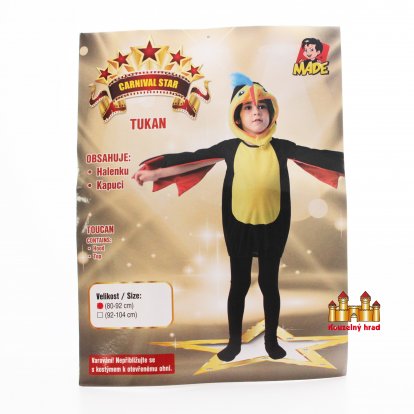 MaDe Kostým na karneval - tukan, 80 - 92 cm