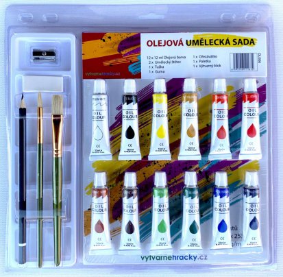 Olejové barvy - umělecká sada 12x12 ml