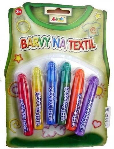 Základní barvy na textil- na blistru