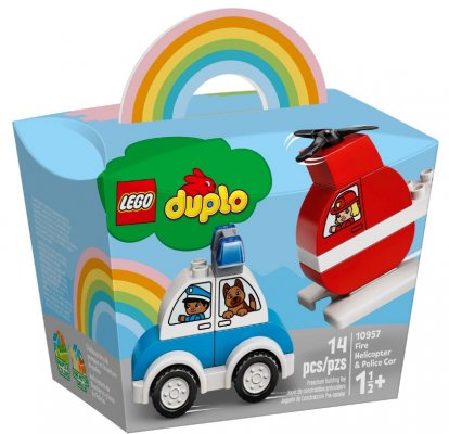 Lego DUPLO 10957 Hasičský vrtulník a policejní auto