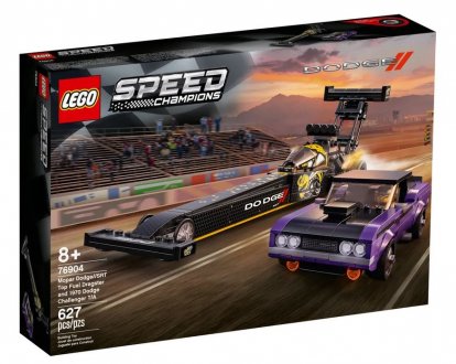 LEGO Speed Champions 76904 Mopar Dodge//SRT Top Fuel Dragster a 1970 Dodge Challenger T/A