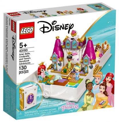 LEGO Disney 43193 Ariel, Kráska, Popelka a Tiana a jejich pohádková kniha dobrodružství