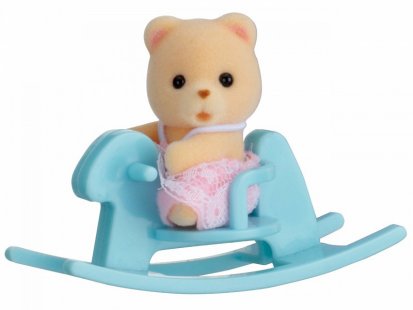 Sylvanian Families Baby příslušenství - medvídek na houpacím koni