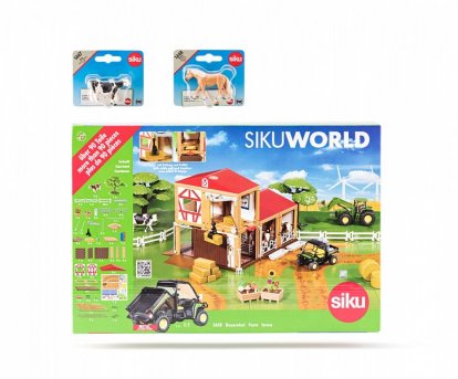 SIKU World - farma, 2 koně a 2 krávy