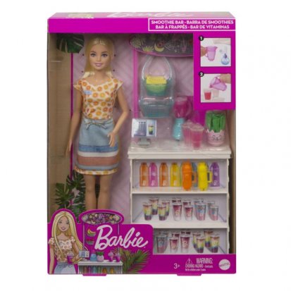 Mattel Barbie SMOOTHIE STÁNEK S PANENKOU