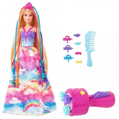 MATTEL Barbie princezna s barevnými vlasy 32 cm