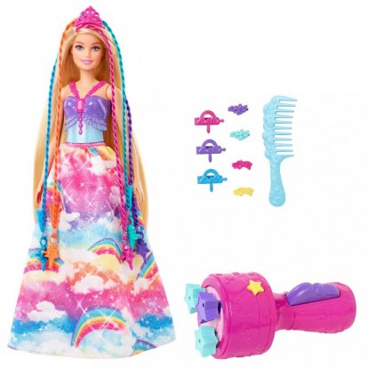 Mattel Barbie princezna s barevnými vlasy herní set