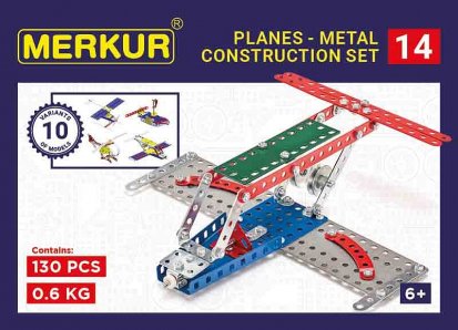 Stavebnice MERKUR 014 Letadlo, 119 dílů, 10 modelů