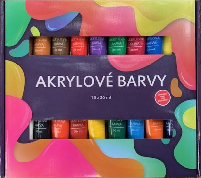 Akrylové barvy 18x36ml