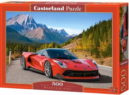 Puzzle Castorland 500 dílků - Červené auto v horách