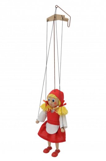 Karkulka 20cm, dřevěná loutka