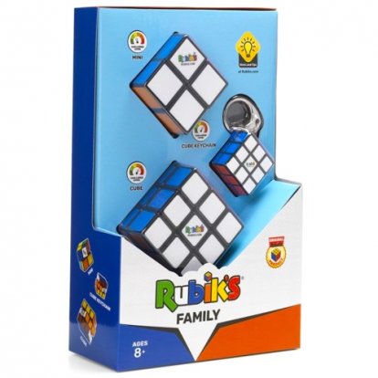 Spin Master Rubikova kostka sada trio 3x3 + 2x2+3x3 přívěsek originál